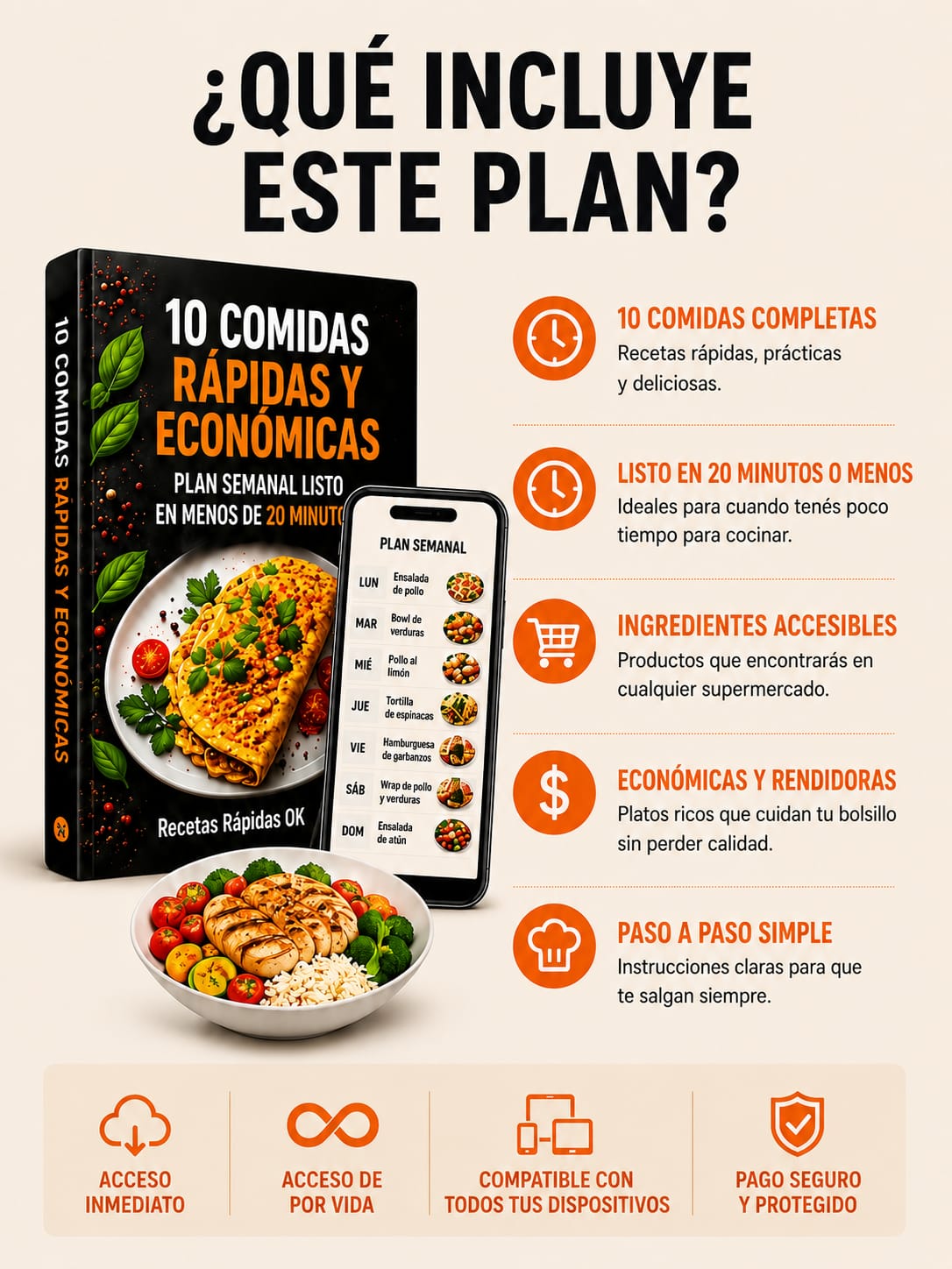 Dejá de pensar que cocinar. Resolvé tu semana en 20 minutos.