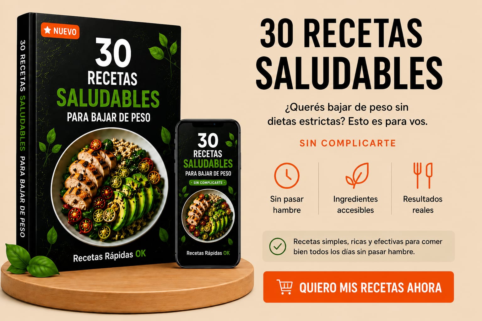 Un mes de comidas organizadas. Sin pasar hambre, sin perder tiempo.
