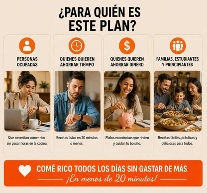 Dejá de pensar que cocinar. Resolvé tu semana en 20 minutos.