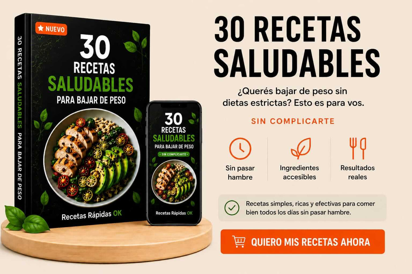 Un mes de comidas organizadas. Sin pasar hambre, sin perder tiempo.