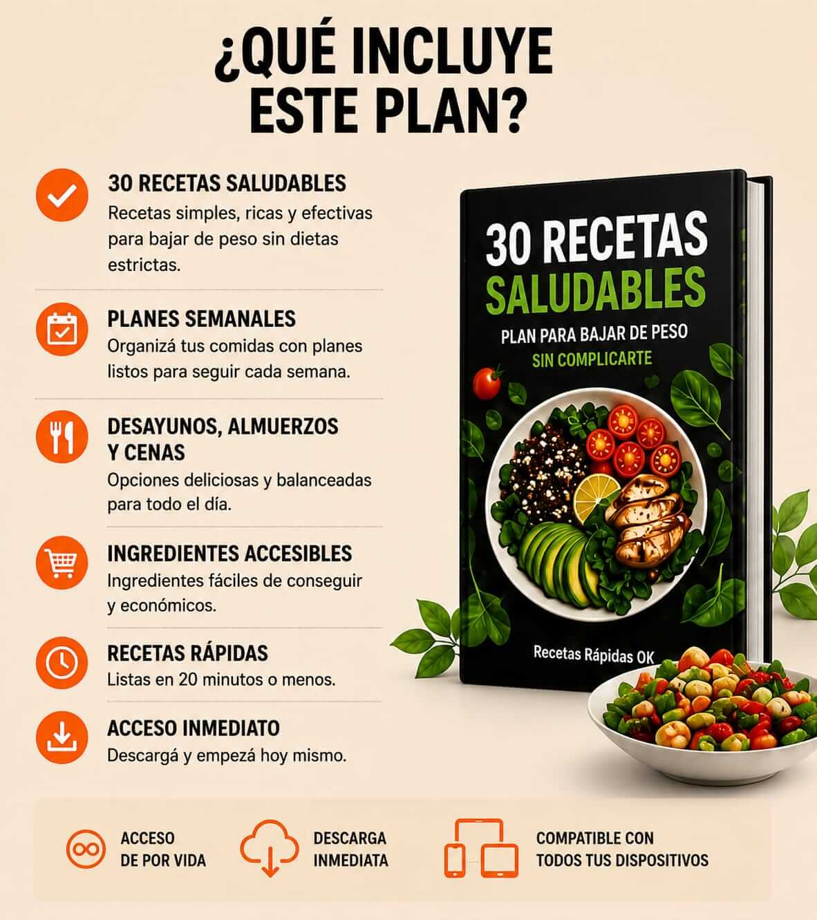 Un mes de comidas organizadas. Sin pasar hambre, sin perder tiempo.