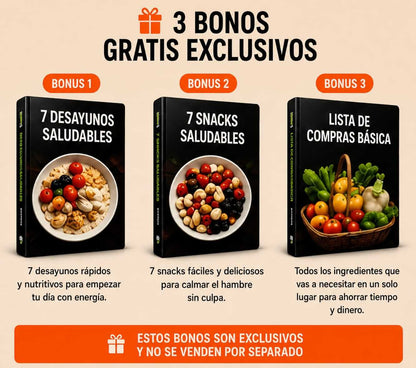 Un mes de comidas organizadas. Sin pasar hambre, sin perder tiempo.